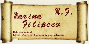 Marina Filipčev vizit kartica